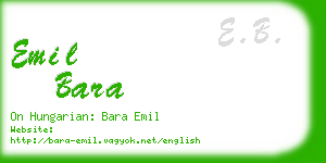 emil bara business card